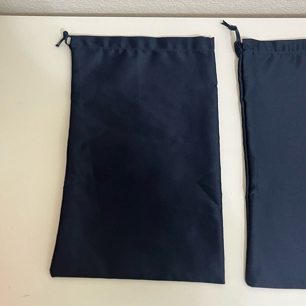PRADA Navy Blue Satin Shoe Drawstring Dust Bags 8.5" x 13.5" Set of 2 - Picture 9 of 14
